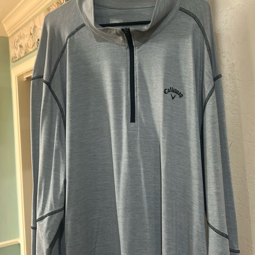 Callaway Light Gray Quarter-Zip Top